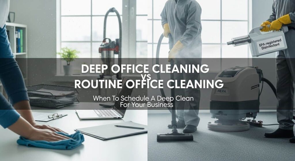Deep Office Cleaning vs Routine Office Cleaning - What Your Business Needs - Featured - N Idaho