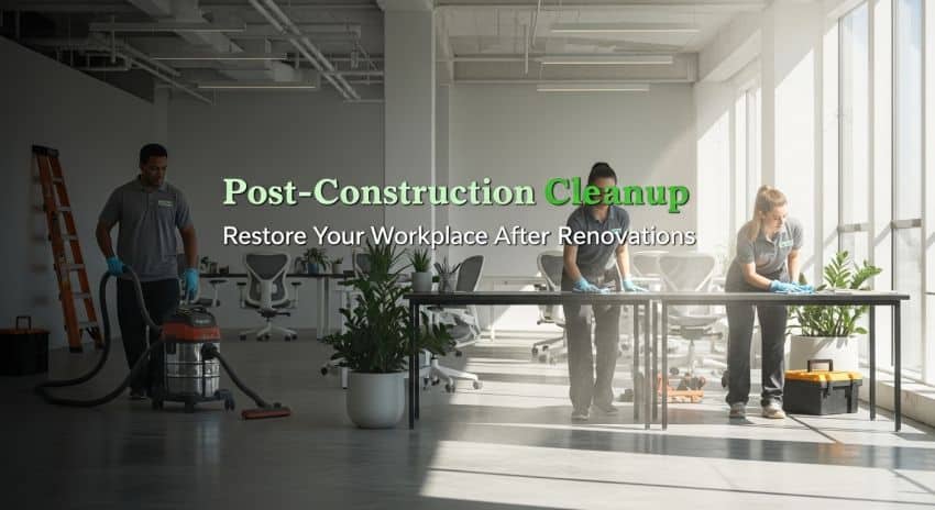 Post-Construction Cleanup Restore Your Workplace After Renovation - Featured